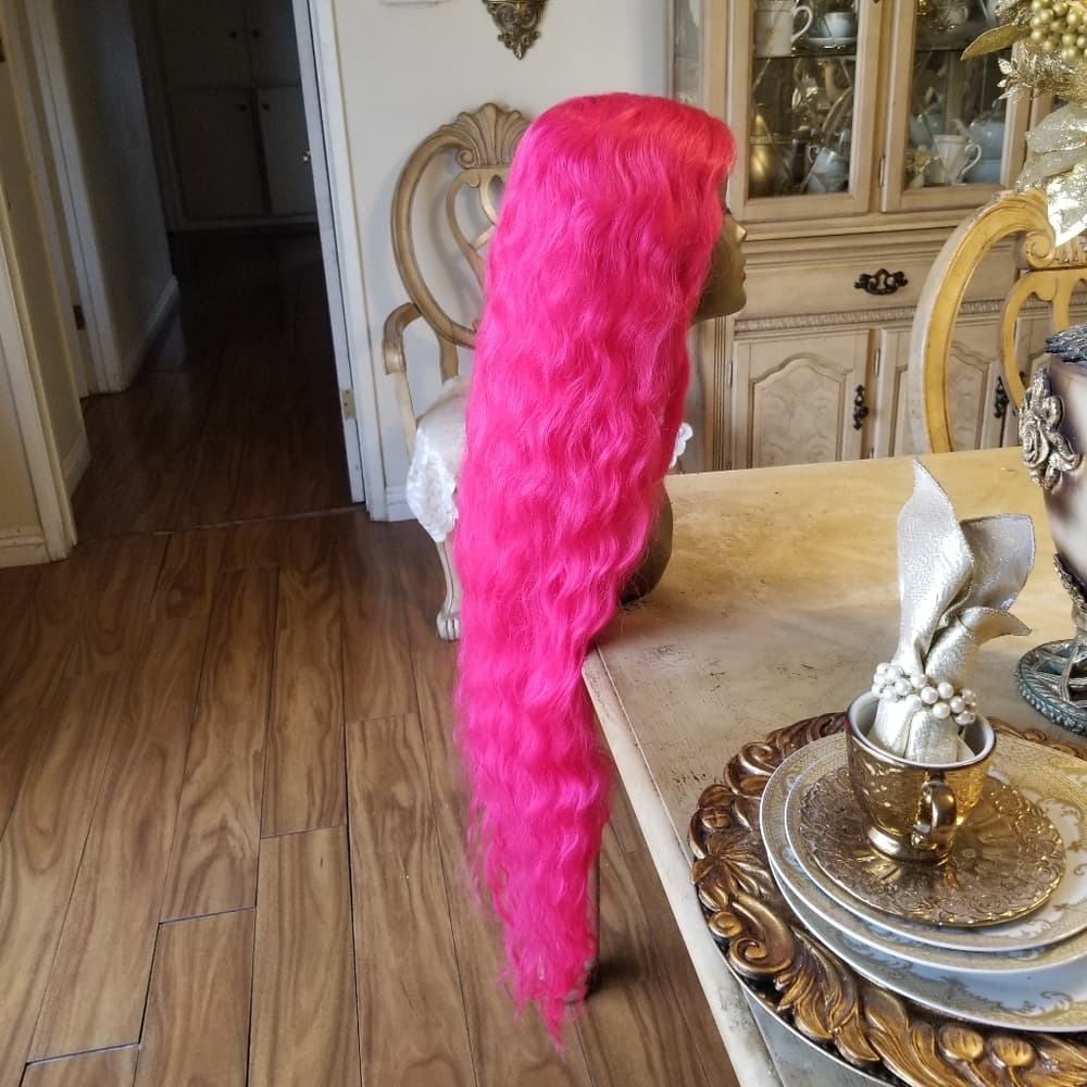 Dark Pink Lace Front Wig 40-45 inches!!