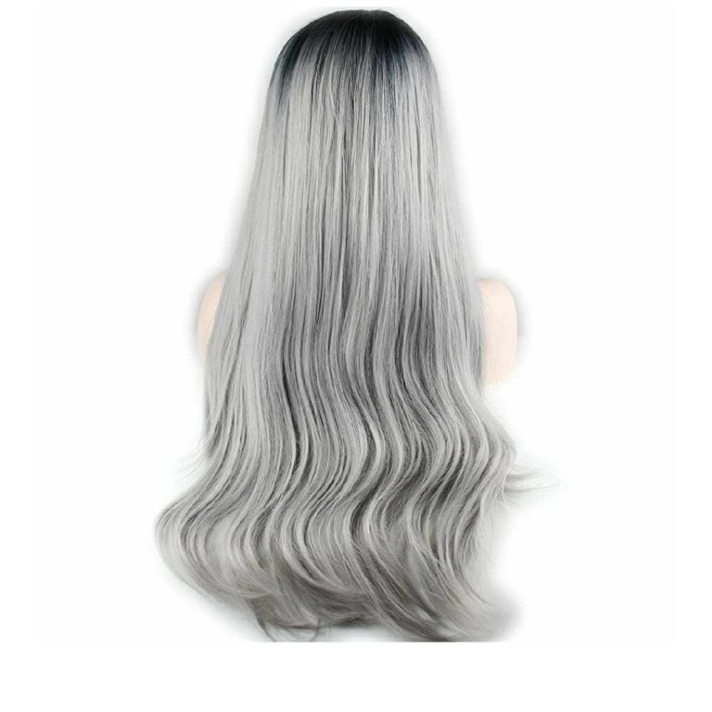 Ombre Gray Beauty LaceFront Wig 22-24inches - Thumbnail 3