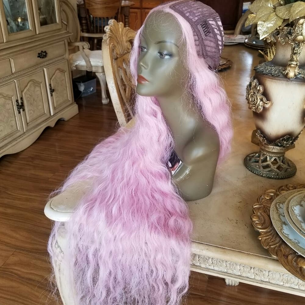 Pink Lace Front Wig 40-45 inches - Thumbnail 2