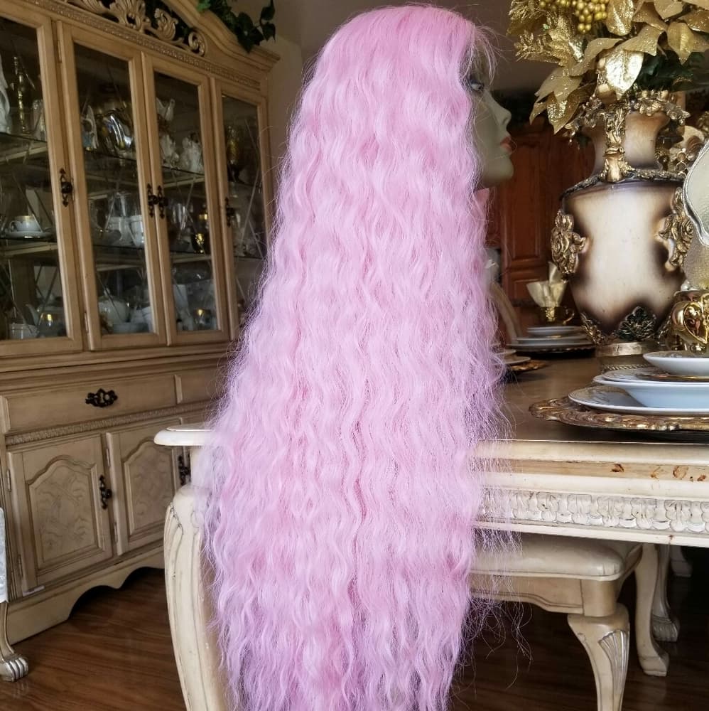 Pink Lace Front Wig 40-45 inches - Thumbnail 5