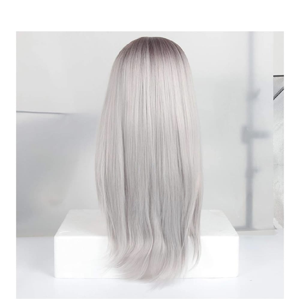 Ombre Brown Gray Full Wig - Thumbnail 2