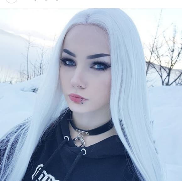White Beauty Lace Front Wig - Thumbnail 3