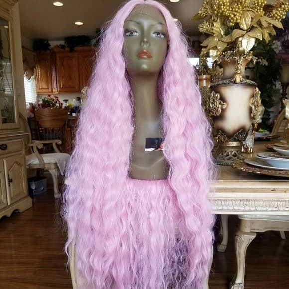 Pink Lace Front Wig 40-45 inches - Thumbnail 9