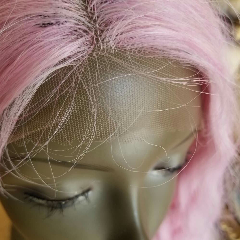 Pink Lace Front Wig 40-45 inches - Thumbnail 4