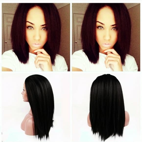 Black Straight Sexy Short Wig - Thumbnail 2