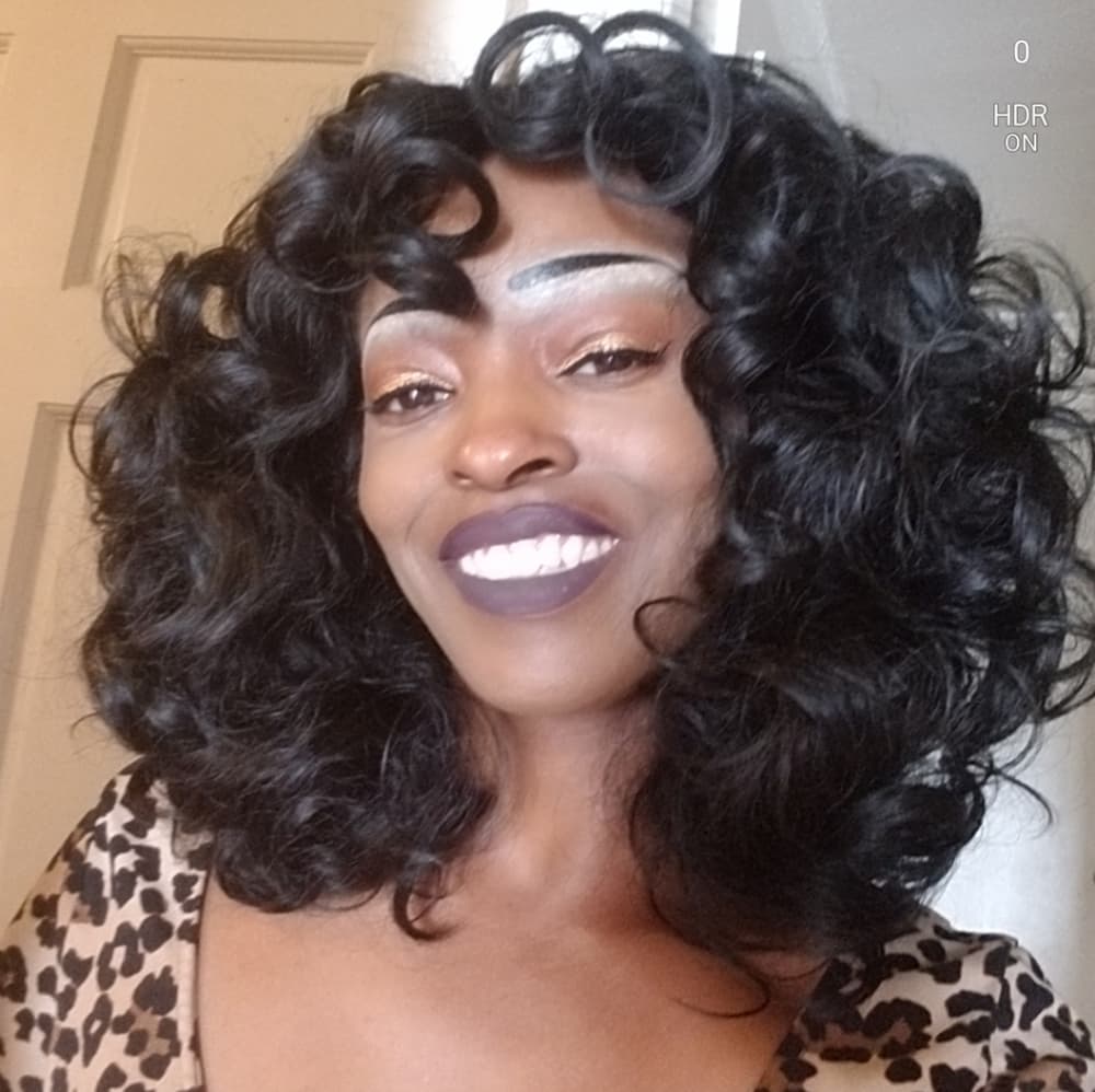 Black Big Curly Full Wig!! - Thumbnail 12