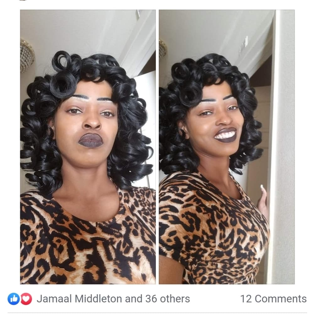Black Big Curly Full Wig!! - Thumbnail 3
