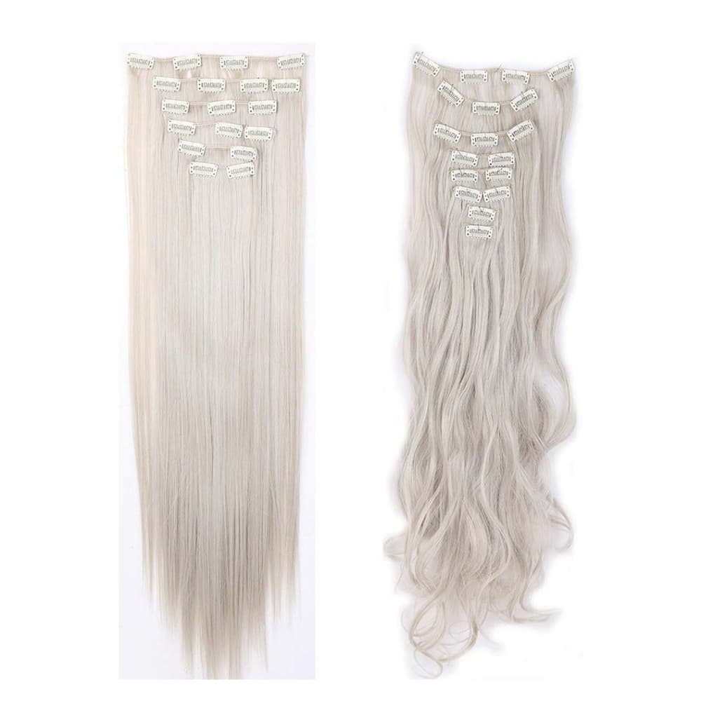 Pale Blonde Full Head clip in Extension - Thumbnail 2