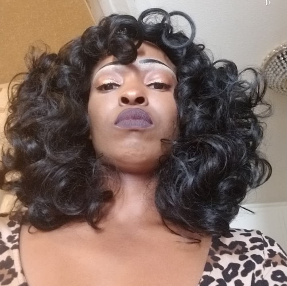 Black Big Curly Full Wig!! - Thumbnail 9