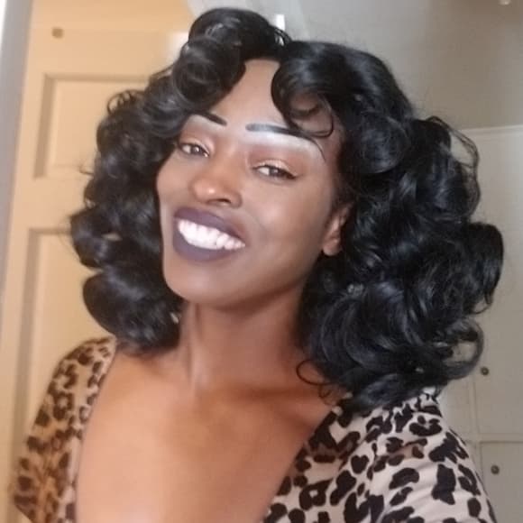 Black Big Curly Full Wig!! - Thumbnail 16