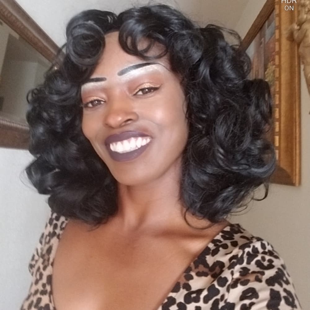Black Big Curly Full Wig!! - Thumbnail 2