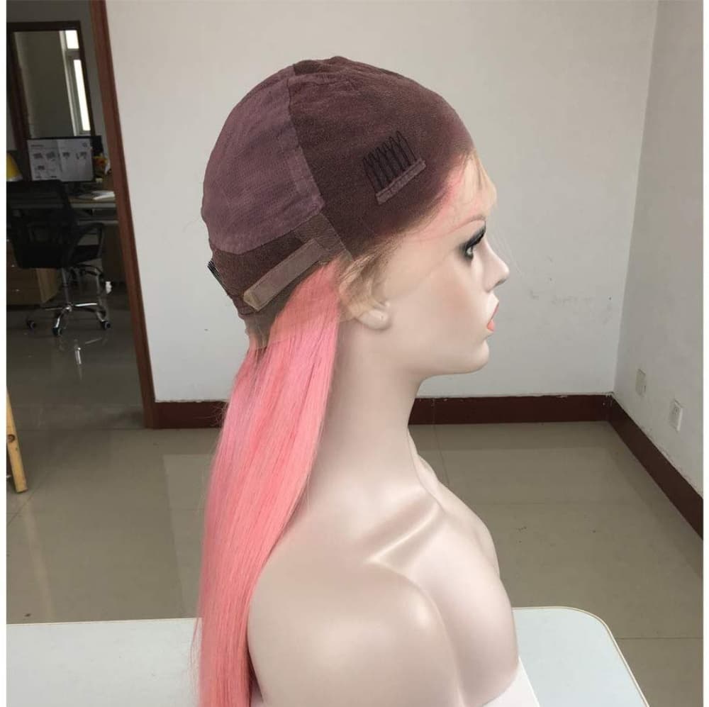 Human Hair Ombre Pink Beauty Lace Front Wig - Thumbnail 7