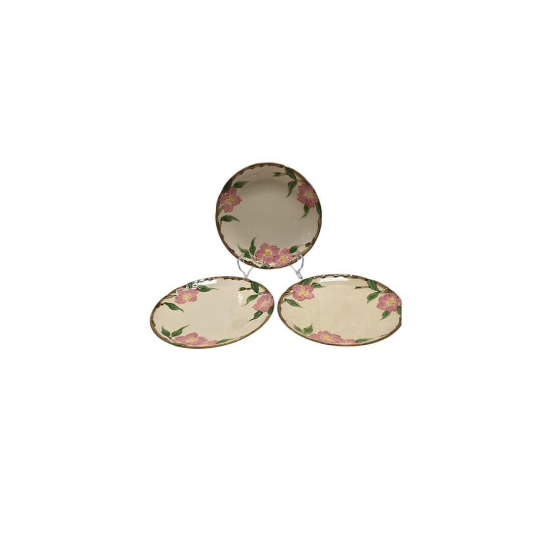 Vintage El Rancho Hand Painted Pre Franciscan Desert Rose Bread Butter Plates