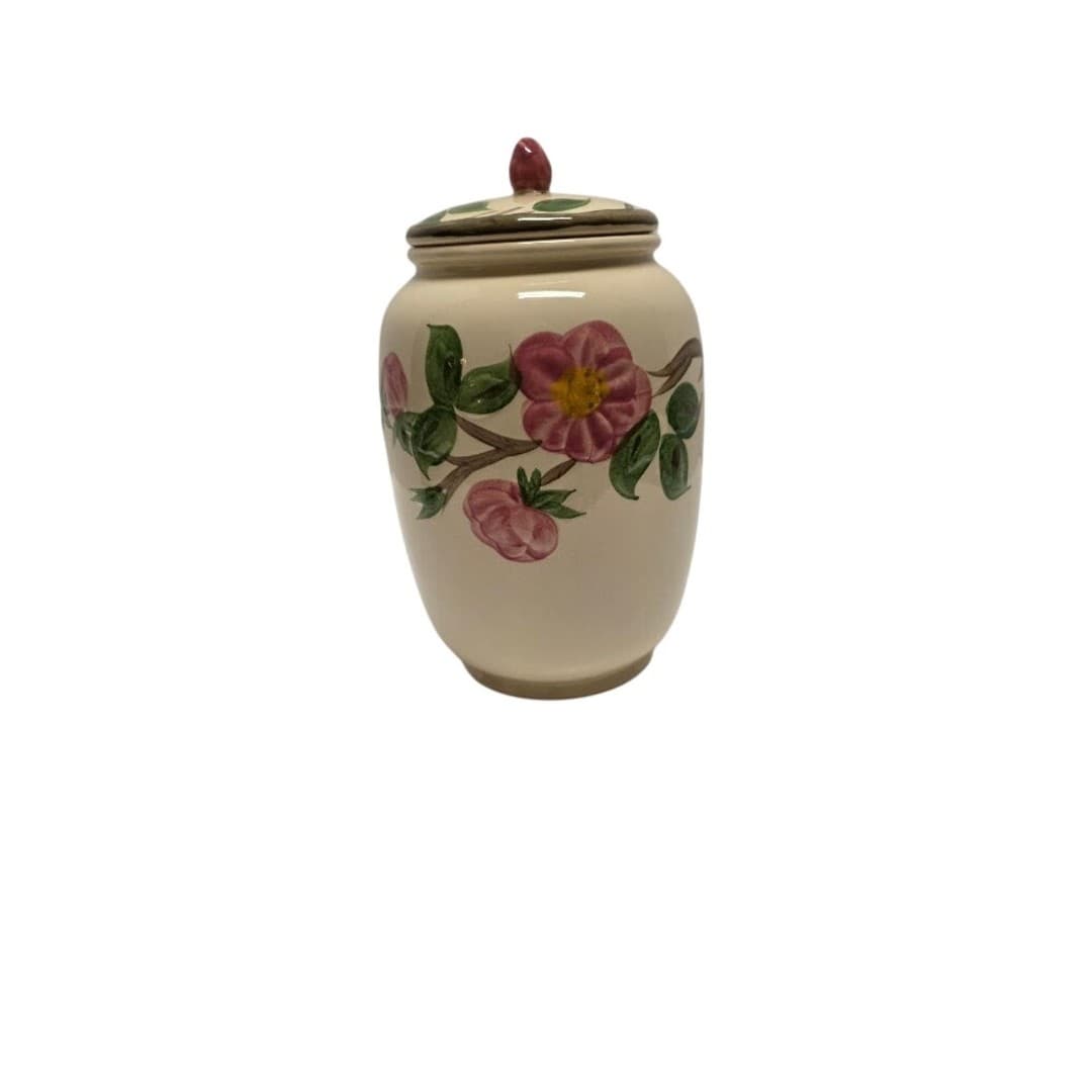 Vintage Franciscan Desert Rose Biscuit Barrel - Made in England - Hand Painted - Thumbnail 2