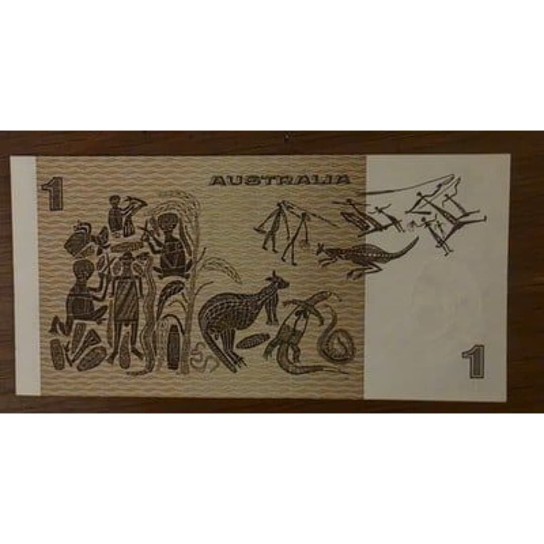 Austraila $1 Paper Banknote Johnston/Stone CHT-Prefix Crisp Uncirculated - Thumbnail 2