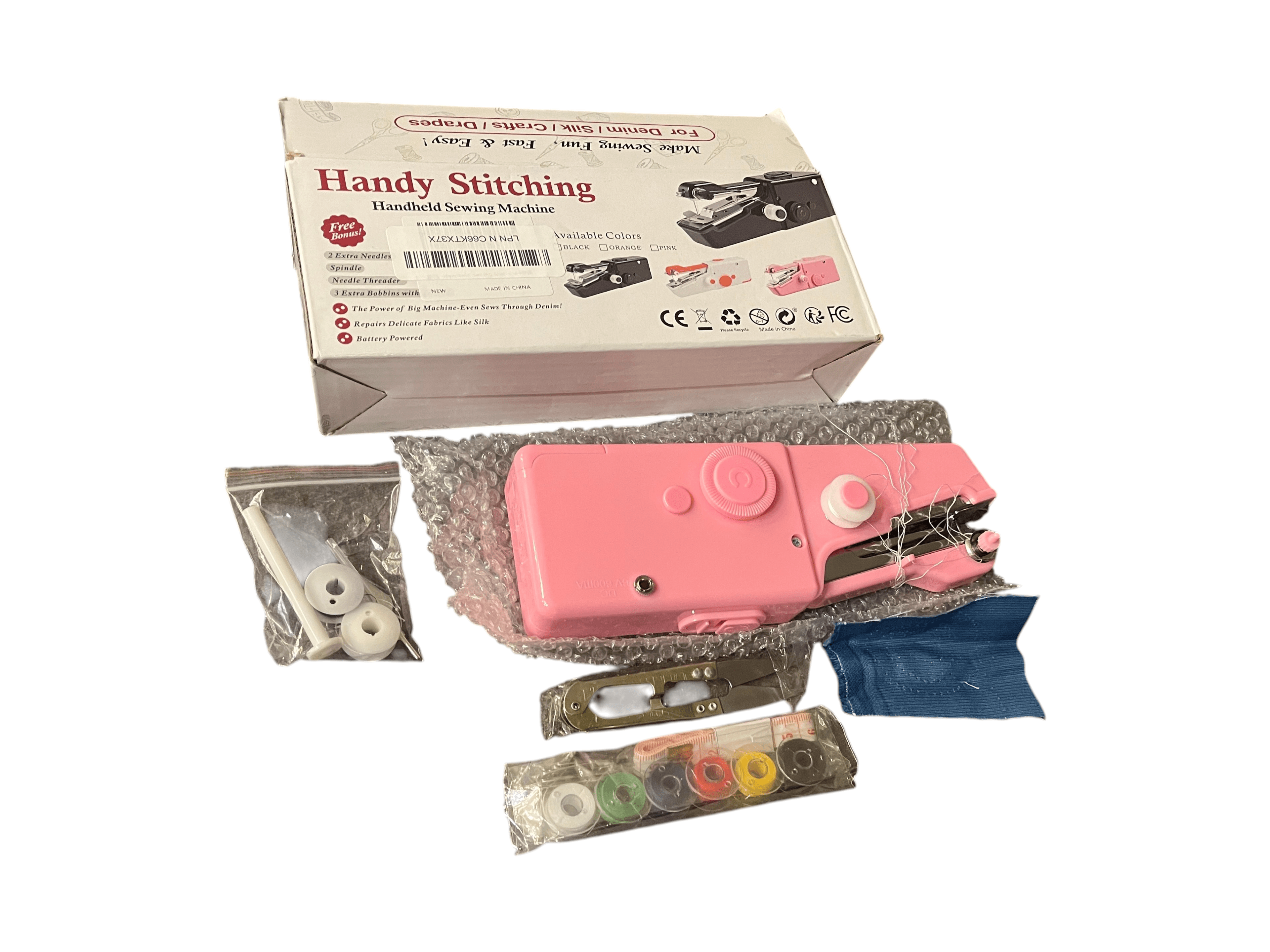 Pink Handy Stitching Handheld Sewing Machine - Thumbnail 2