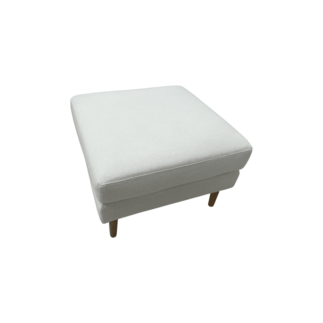 Burrow Nomad Ottoman - Cloud with Walnut Finish Leg - Thumbnail 4