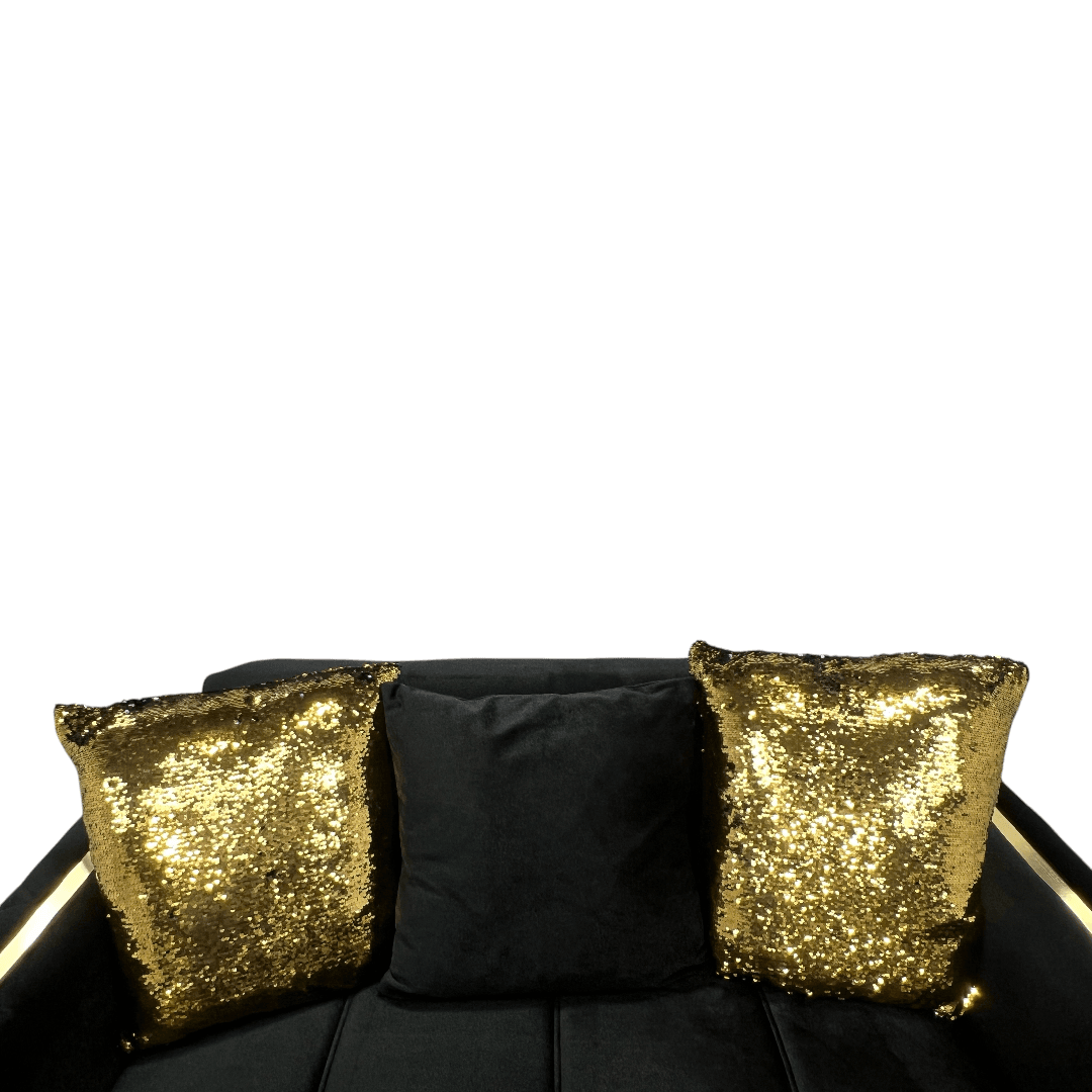 Latitude Run Lust Modern Style Loveseat In Black - Thumbnail 11