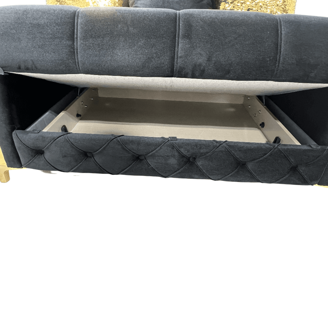 Latitude Run Lust Modern Style Loveseat In Black - Thumbnail 10