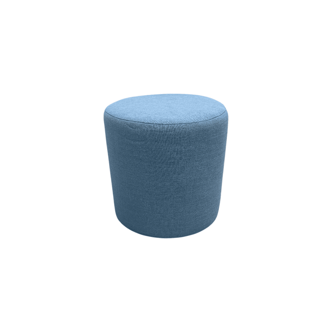 Skyline Furniture Round Thalia Ottoman in Velvet Ocean: Padded, Pine Frame Set of 2 - Basic - Thumbnail 8