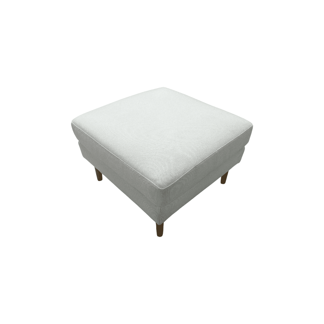 Burrow Nomad Ottoman - Cloud with Walnut Finish Leg - Thumbnail 5