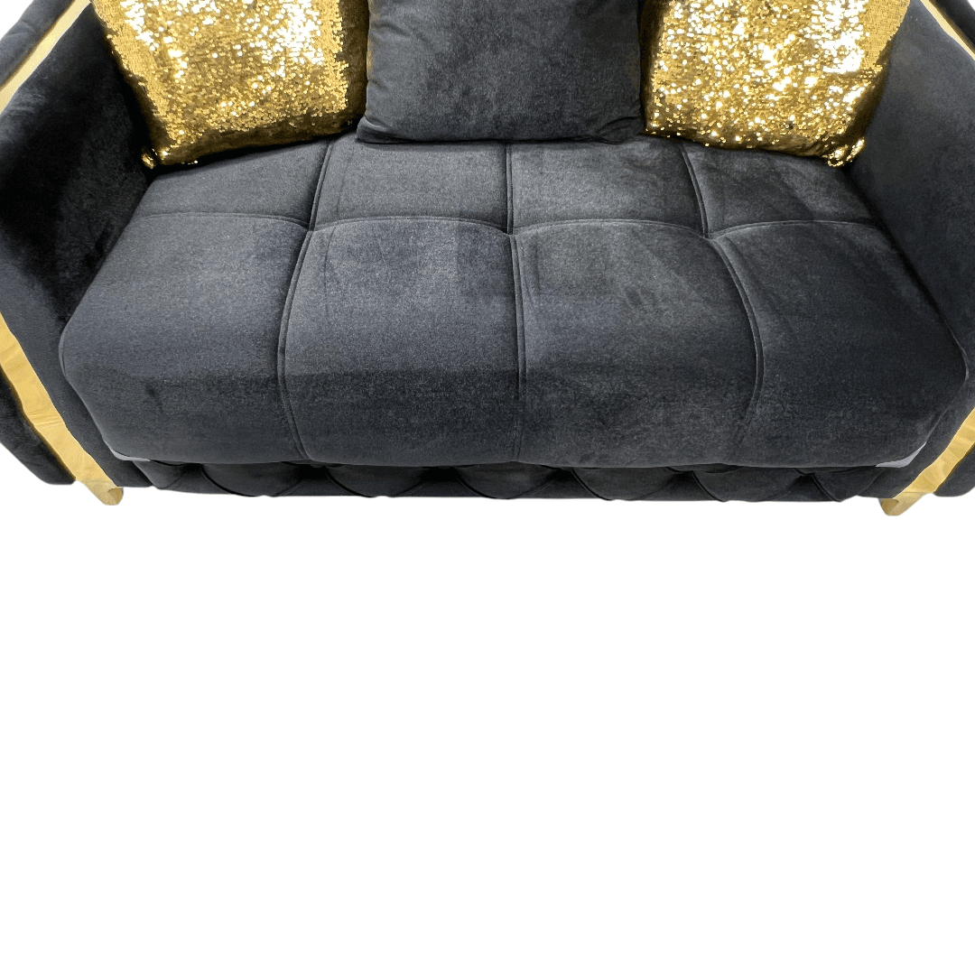 Latitude Run Lust Modern Style Loveseat In Black - Thumbnail 8
