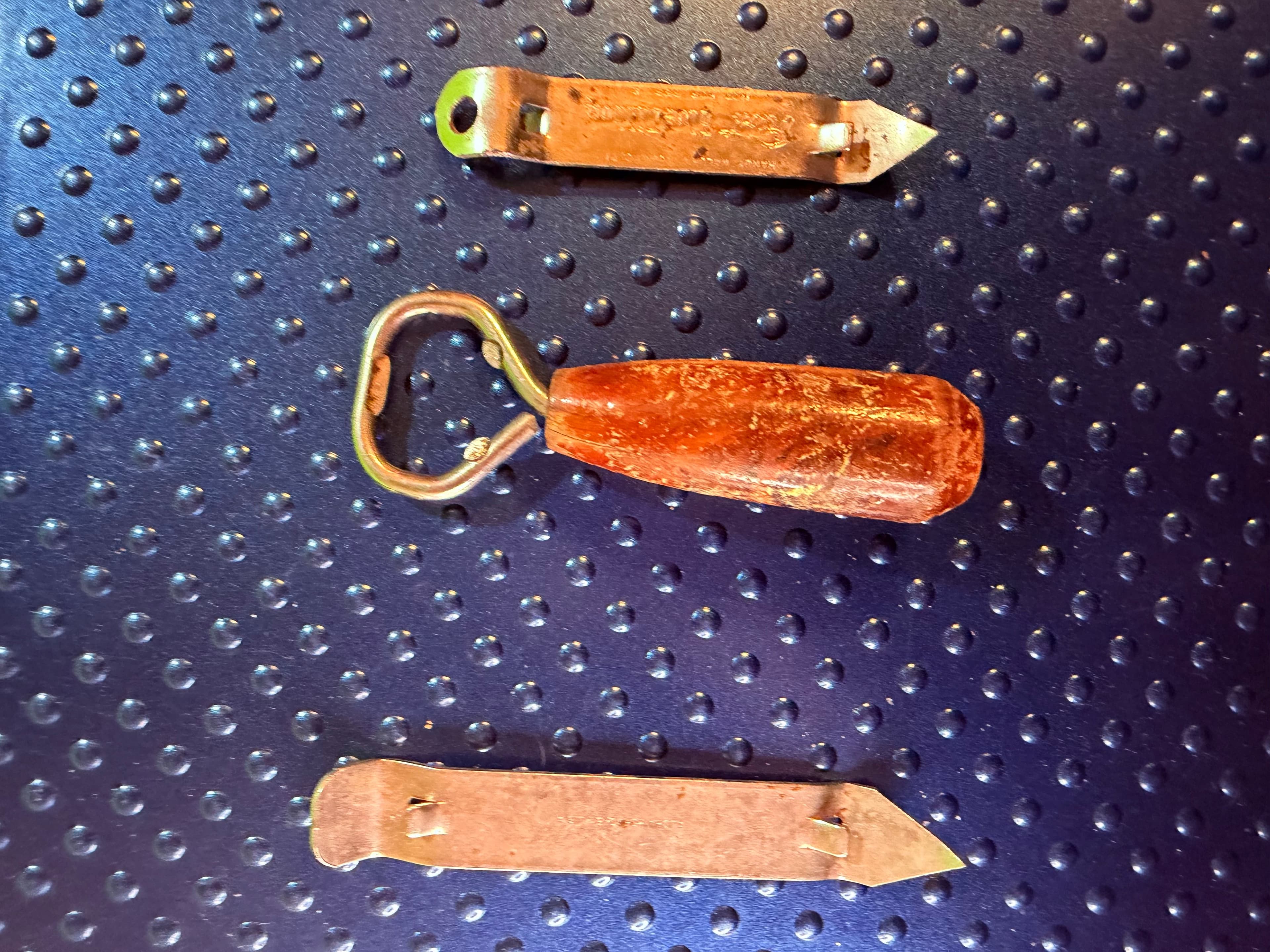 Pabst Blue Ribbon Bottle Opener Lot of 3 Beer Bar Tools Wood Handle Vintage - Thumbnail 4