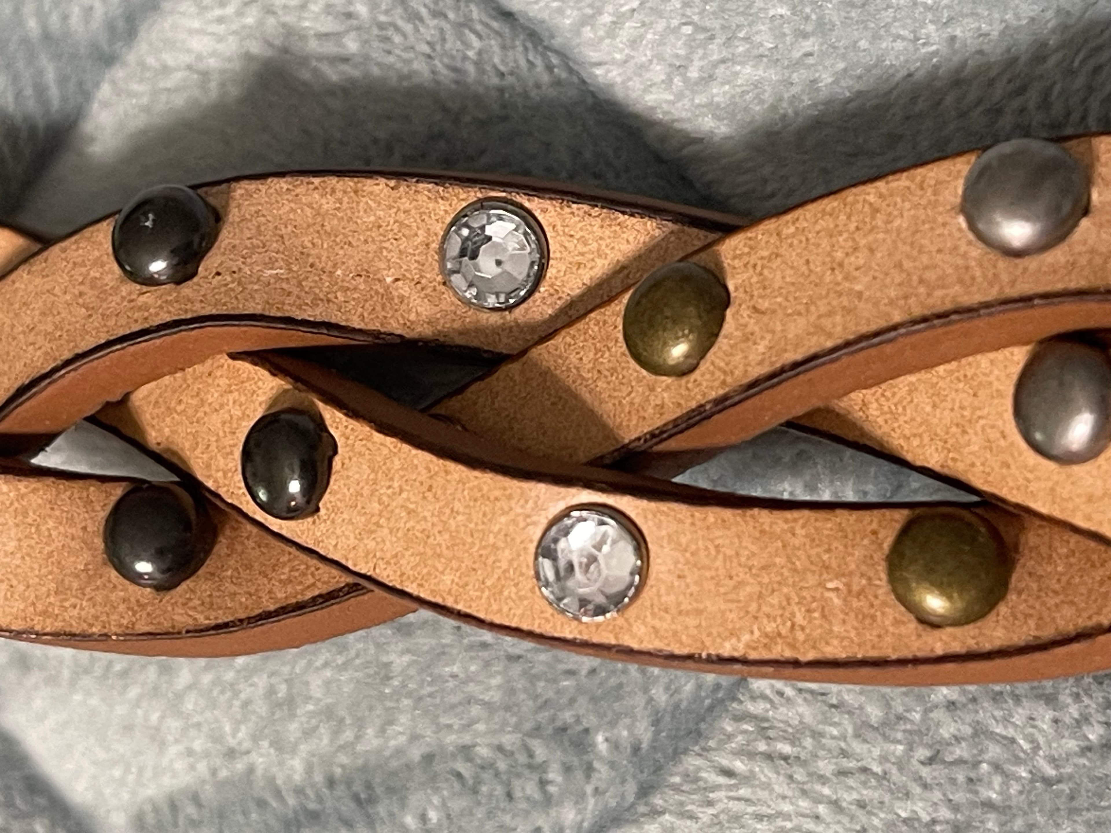 Bit & Bridle Women’s Braided Embellished Leather Western/Cowgirl Belt - Thumbnail 10