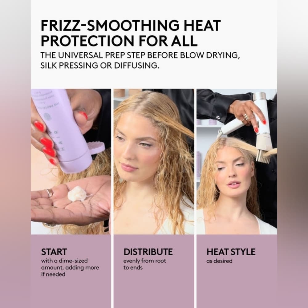 Fenty Beauty The Protective Type Frizz-Smoothing Heat Protectant Styling Cream - Thumbnail 4