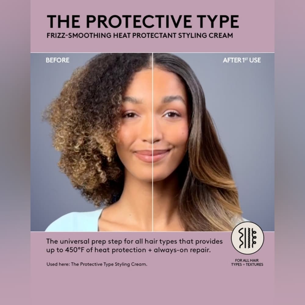 Fenty Beauty The Protective Type Frizz-Smoothing Heat Protectant Styling Cream - Thumbnail 11