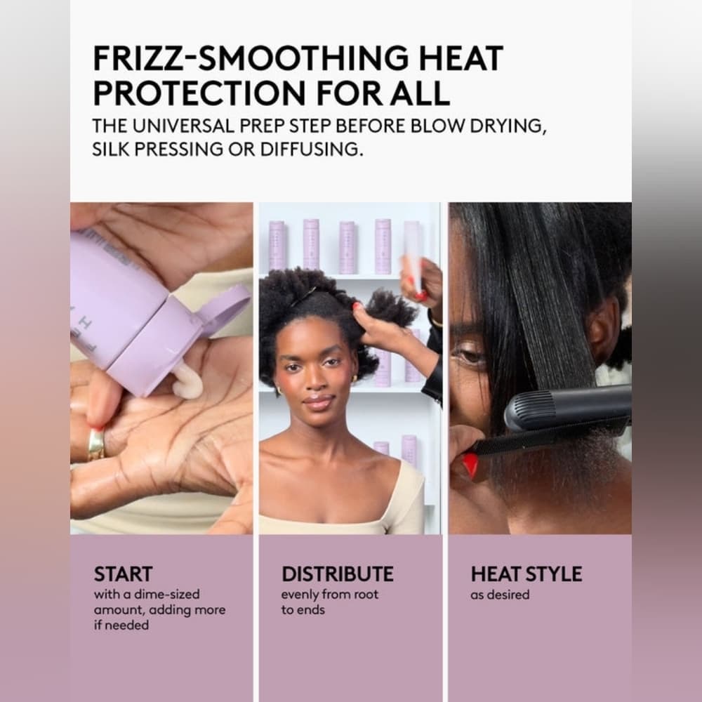 Fenty Beauty The Protective Type Frizz-Smoothing Heat Protectant Styling Cream - Thumbnail 8