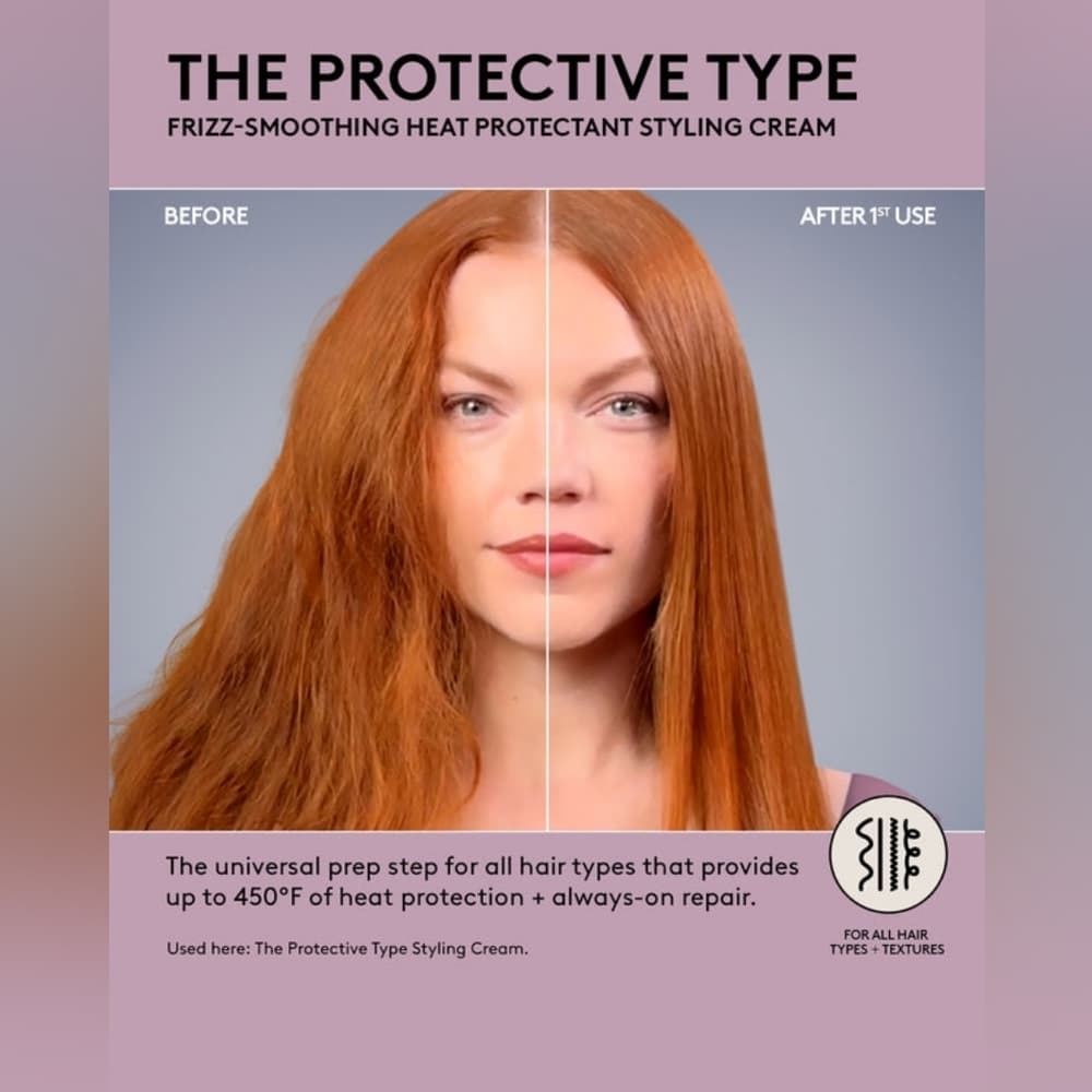 Fenty Beauty The Protective Type Frizz-Smoothing Heat Protectant Styling Cream - Thumbnail 12