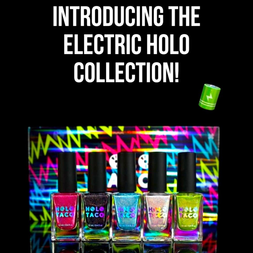 Electric Holos Collection BOX ONLY! LE+HTF, Sold out box 💿Holo Taco🌮 By Simply! - Thumbnail 2