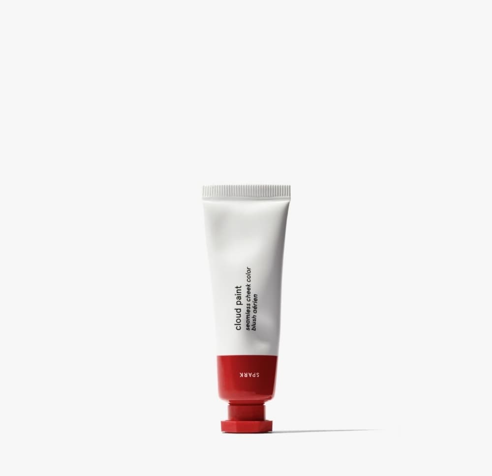 Glossier Cloud Paint Seamless Cheek Color In The Shade Spark (Bright Poppy) - Thumbnail 7