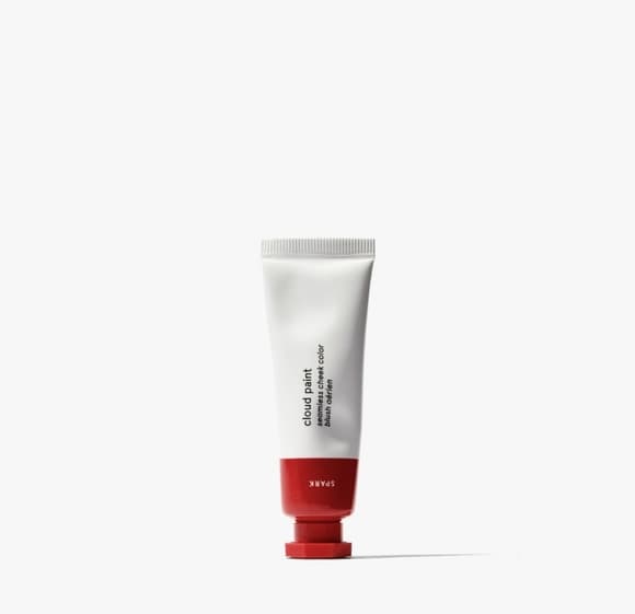 Glossier Cloud Paint Seamless Cheek Color In The Shade Spark (Bright Poppy) - Thumbnail 8