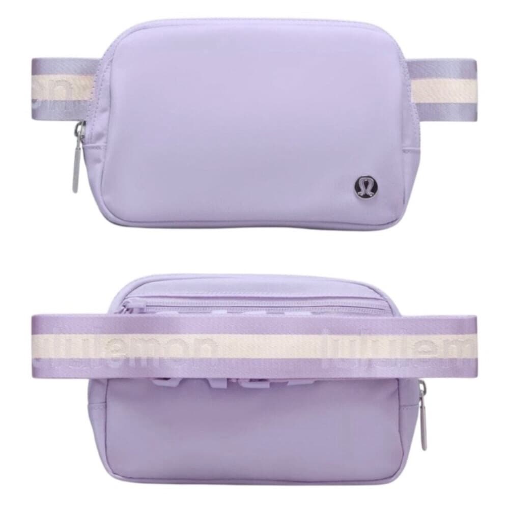 Lululemon Everywhere Belt Bag 1L WordMark In HTF Lilac Ether/White Opal/White - Thumbnail 7