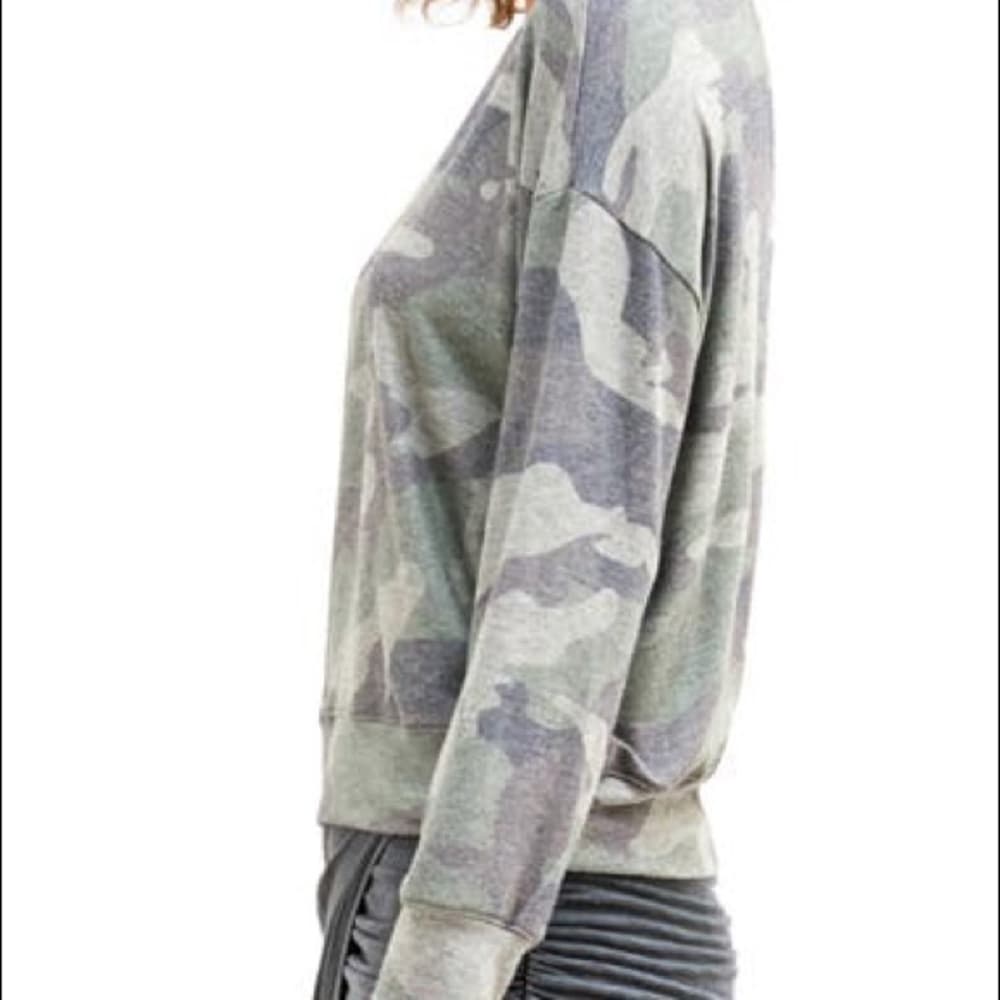 Sundry Camo Print Sweatshirt -Dark Grey Camo - Thumbnail 8