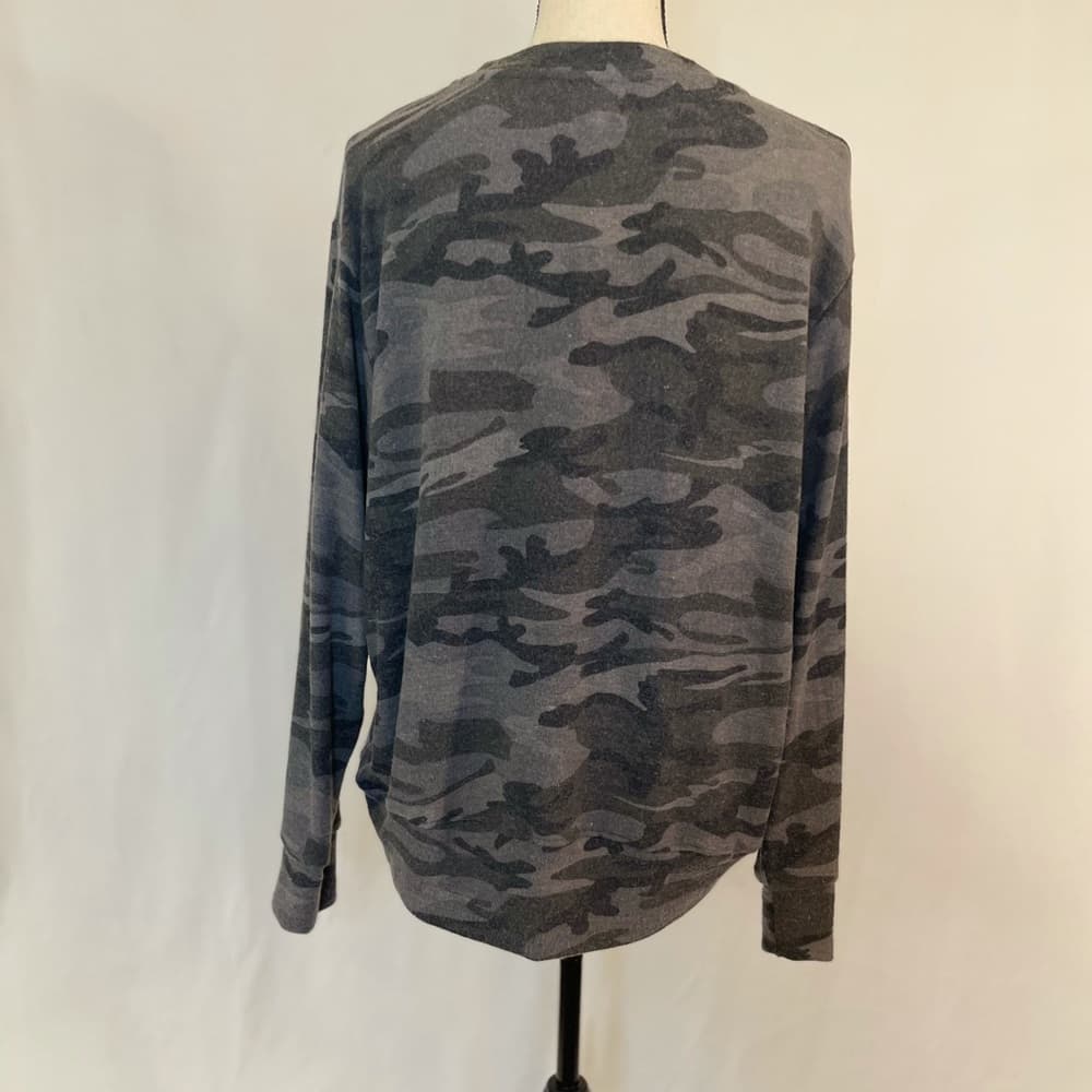 Sundry Camo Print Sweatshirt -Dark Grey Camo - Thumbnail 2