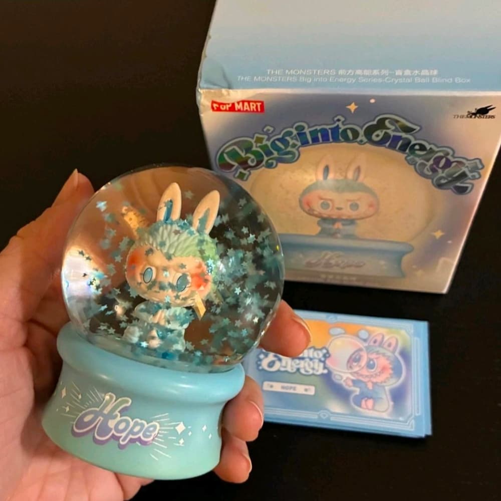 CONFIRMED POPMART LABUBU LIGHT UP SNOWGLOBE -BIG INTO ENERGY SERIES- (BLUE) HOPE - Thumbnail 3