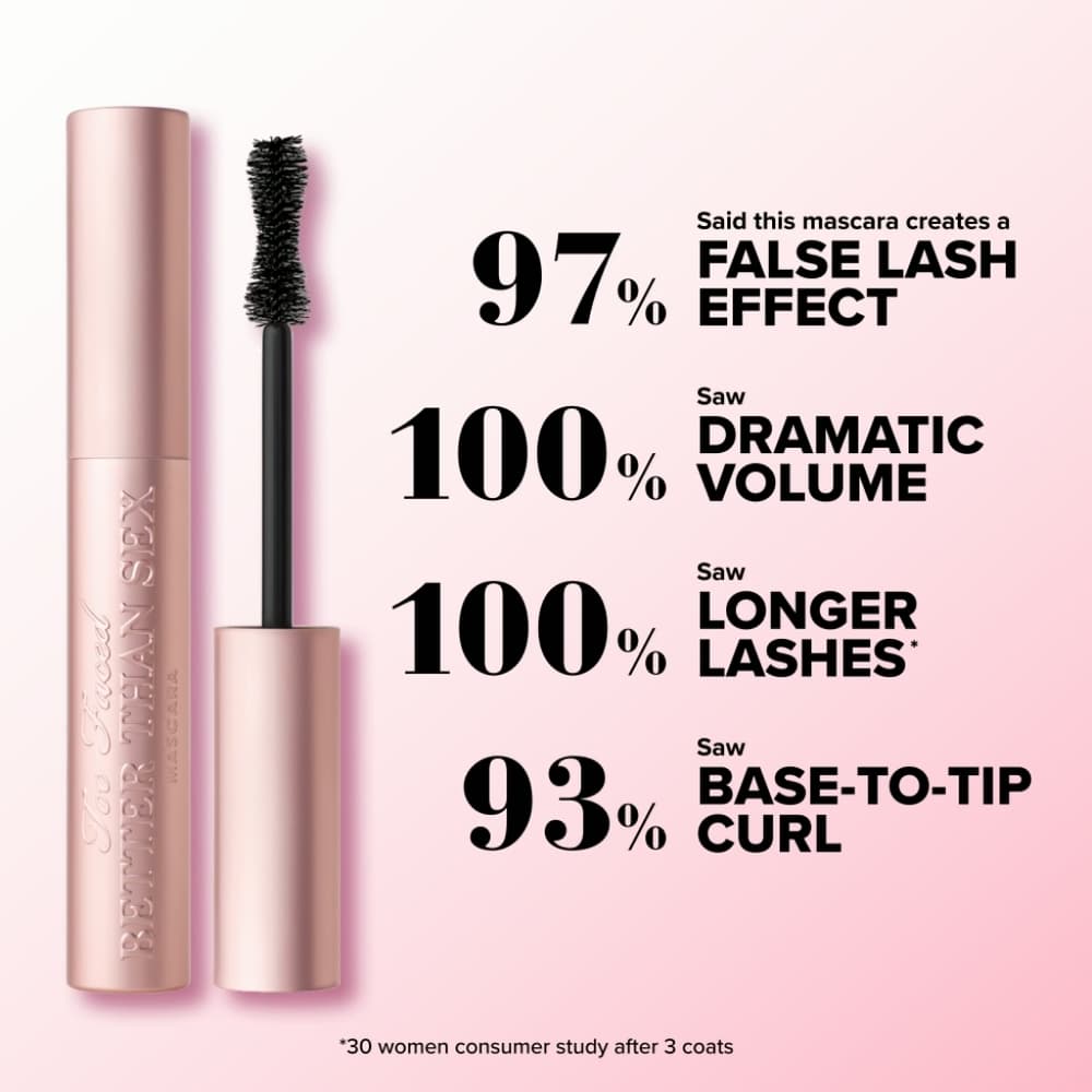 🎉HOST PICK‼️Too Faced Better Than Sex Volumizing Black Mascara - Thumbnail 2