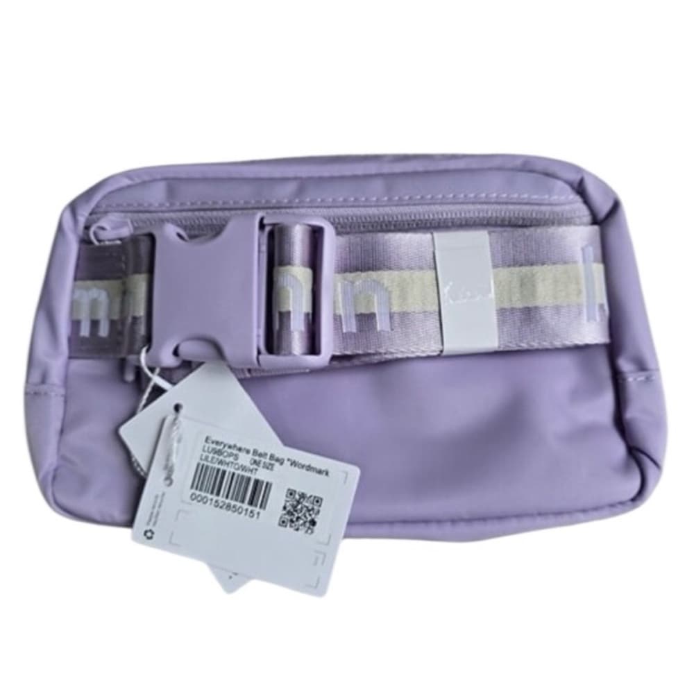 Lululemon Everywhere Belt Bag 1L WordMark In HTF Lilac Ether/White Opal/White - Thumbnail 9