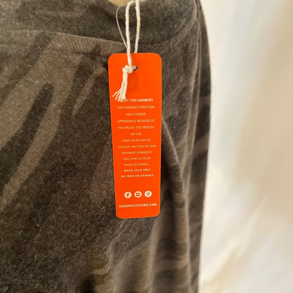 Sundry Camo Print Sweatshirt -Dark Grey Camo - Thumbnail 6