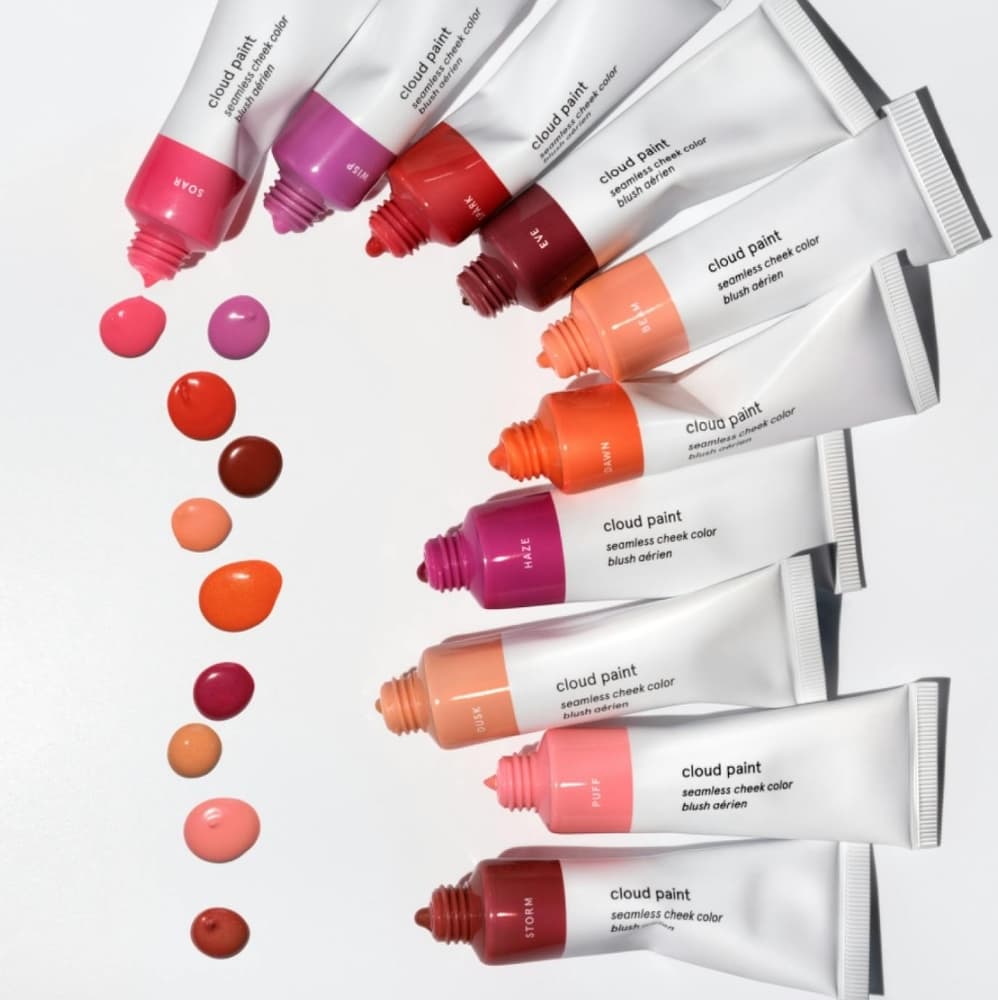 Glossier Cloud Paint Seamless Cheek Color In The Shade Spark (Bright Poppy) - Thumbnail 2