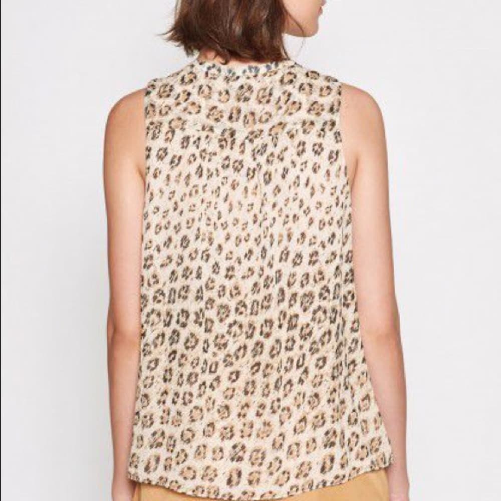 Joie Corie Silk Sleeveless Blouse - Cappuccino - Thumbnail 6