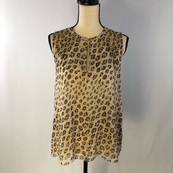 Joie Corie Silk Sleeveless Blouse - Cappuccino - Thumbnail 9
