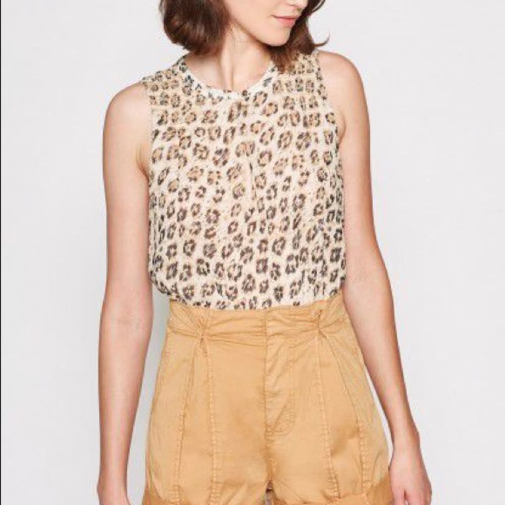 Joie Corie Silk Sleeveless Blouse - Cappuccino - Thumbnail 4