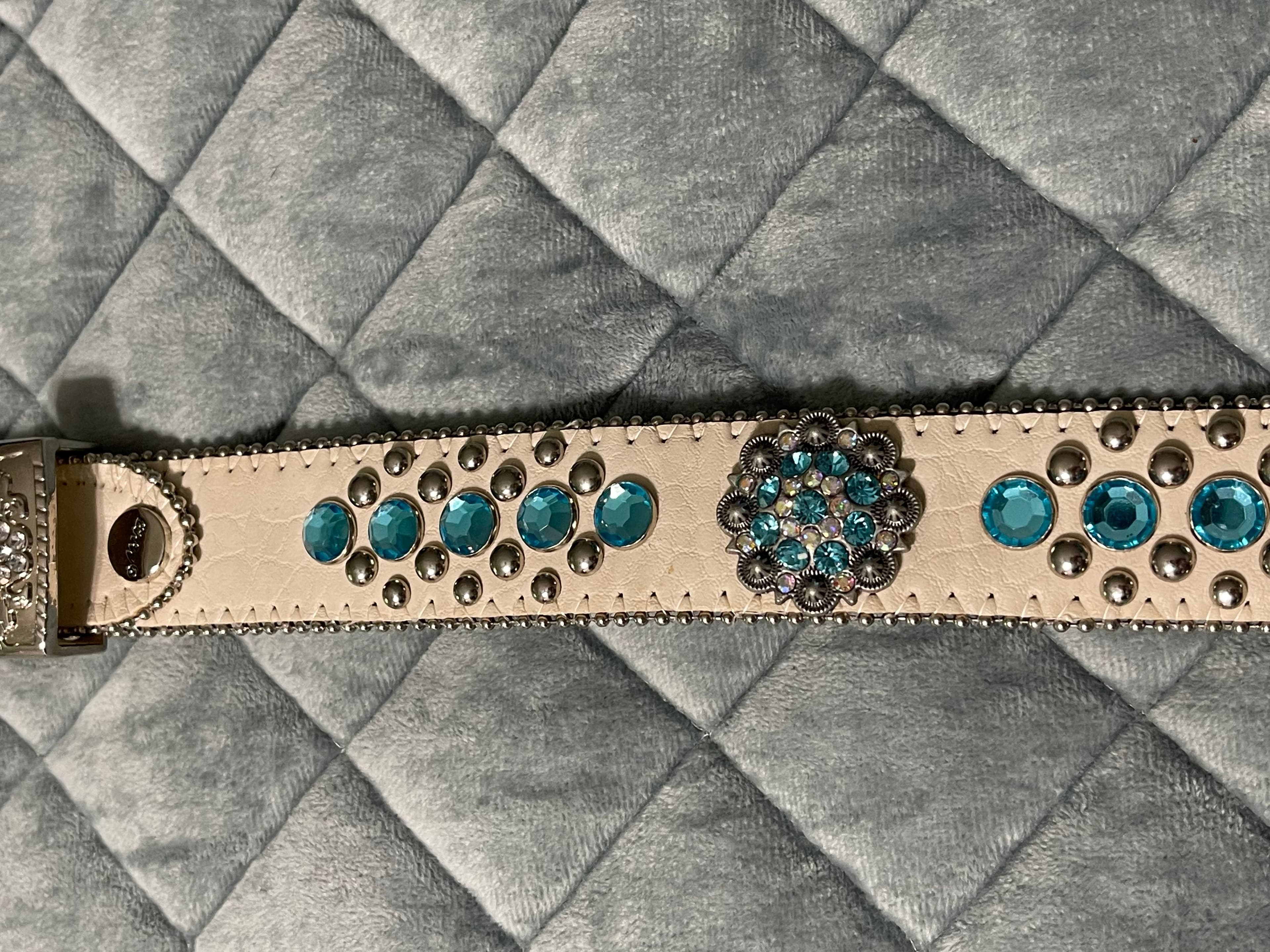 BHW Women’s Rhinestone Studded Leather Western Cowgirl Belt - Thumbnail 17