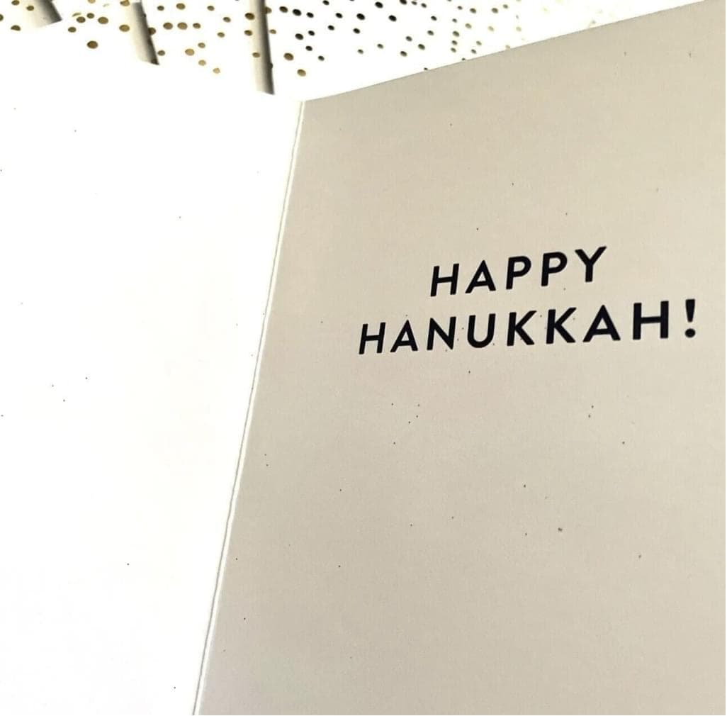 C.R. Gibson Happy Hanukkah Glitter & Metallic Gold 15-Cards & Envelopes - Thumbnail 7