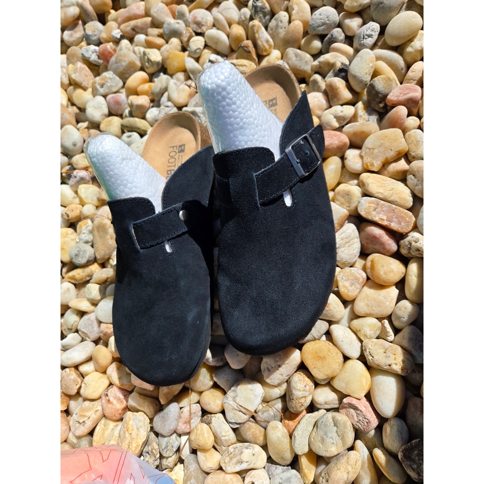 White Mountain Footbeds Clogs - Black Suede - Size 7 - Like New