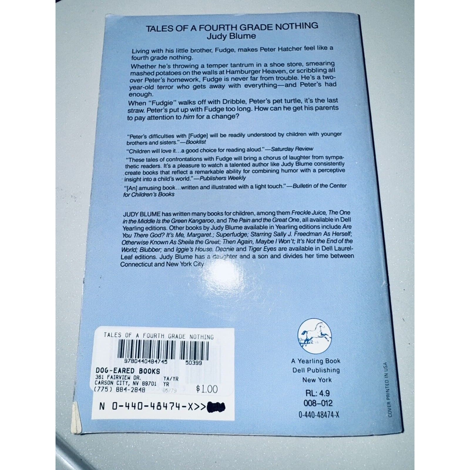 Tales of a Fourth Grade Nothing - Judy Blume (1976, Paperback) - Thumbnail 3